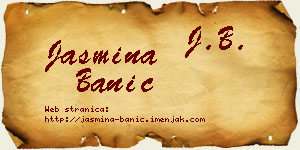 Jasmina Banić vizit kartica